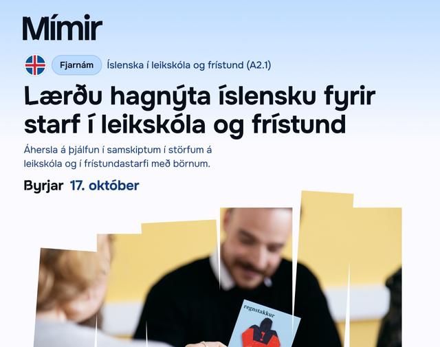 Íslenska í leikskóla og frístund (A2.1)